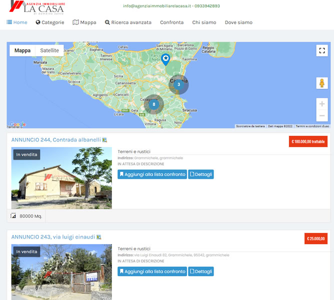 Screenshot di agenziaimmobiliarelacasa.it