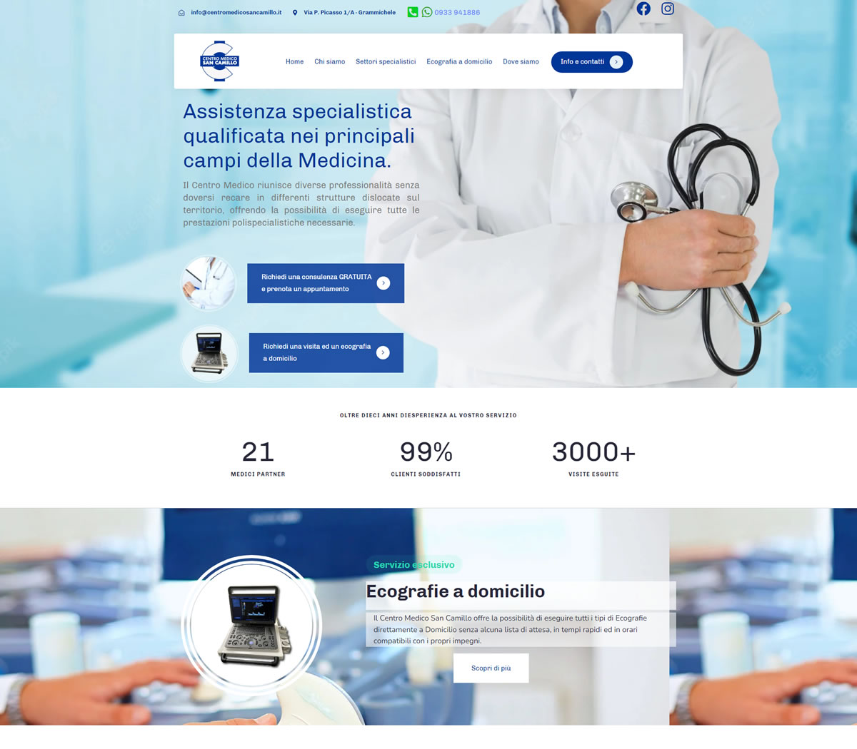 Screenshot di centromedicosancamillo.it