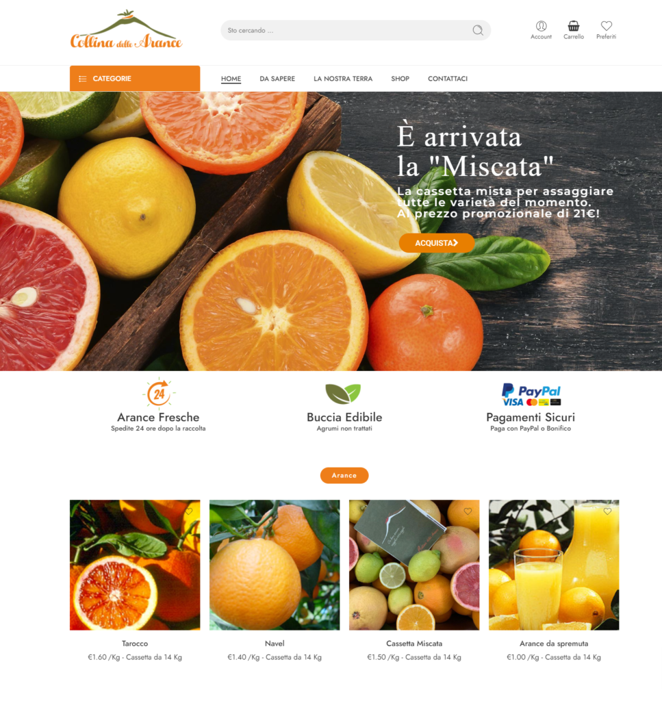 Screenshot di collinadellearance.it