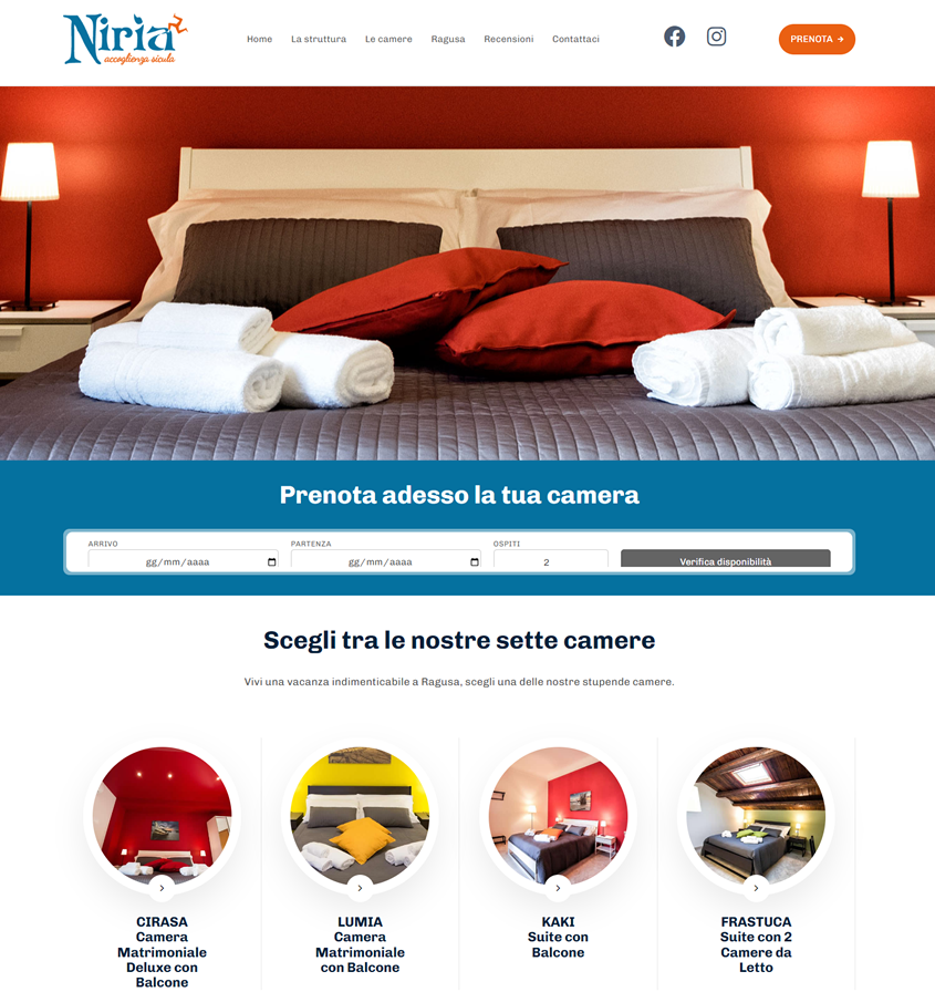 Screenshot di niriavacanze.it