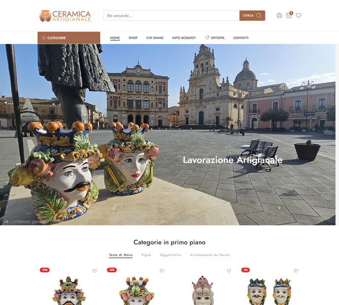 Screenshot di ceramicaartigianale.it