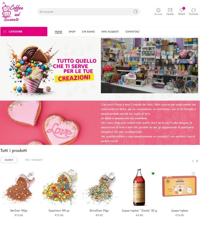 Screenshot di coffeeandsweets.it