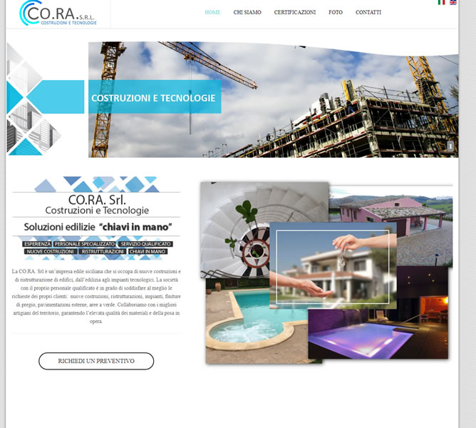 Screenshot di corasrl.com