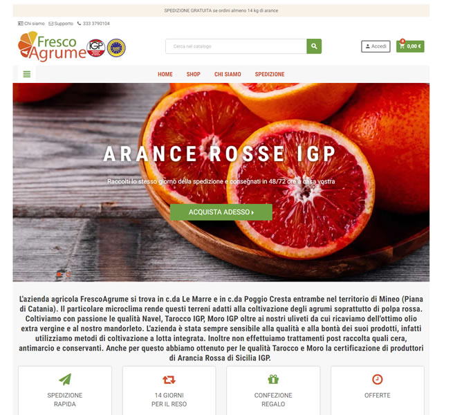 Screenshot di frescoagrume.it
